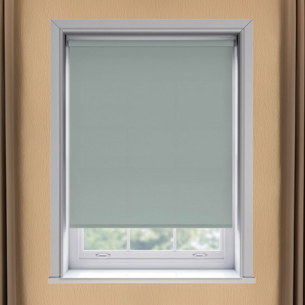 New Edge Blinds Thermal Blackout Roller Blind Duck Egg Blue 45cm Image 1
