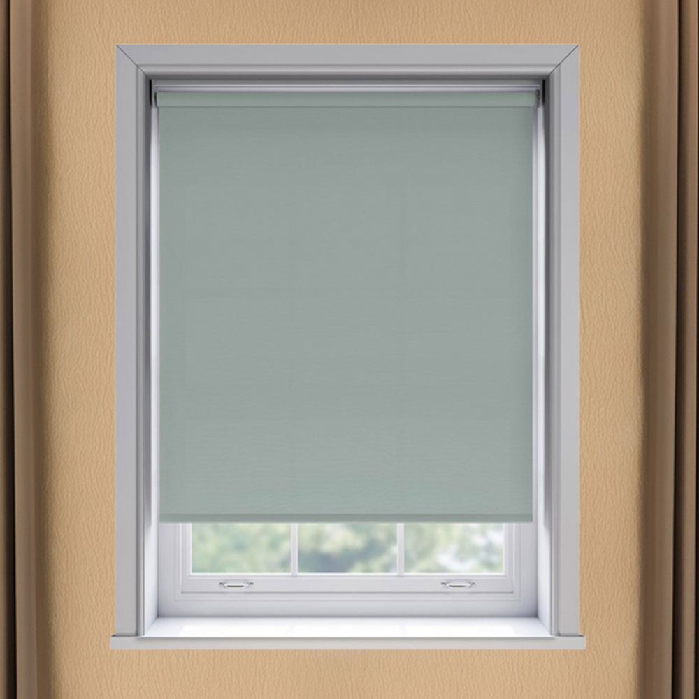 New Edge Blinds Thermal Blackout Roller Blind Duck Egg Blue 55cm Image 1
