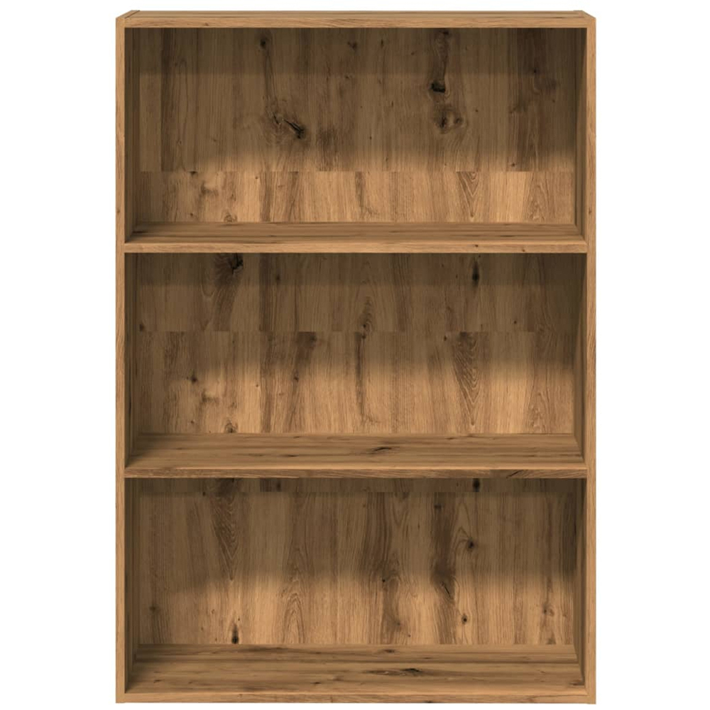 vidaXL 3 Shelf Artisan Oak Bookcase Image 3