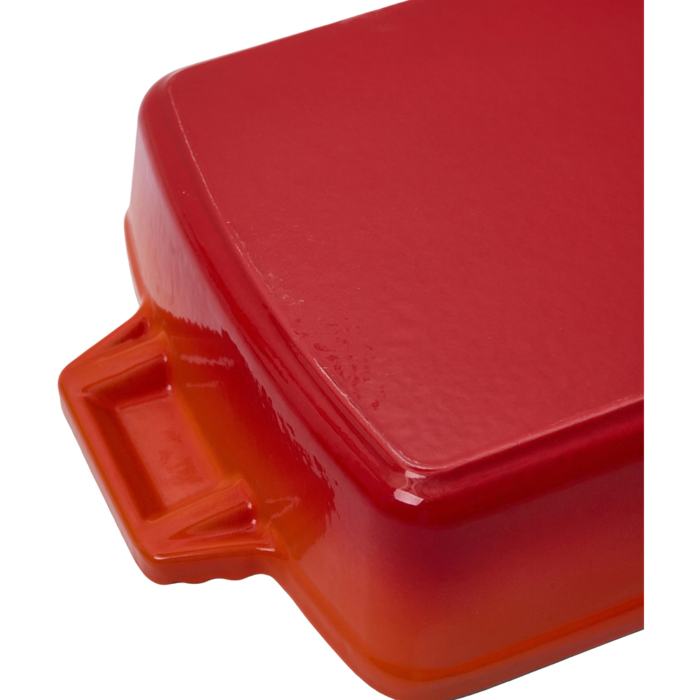 Living and Home 3L Orange Enamelled Rectangular Baking Dish Image 5