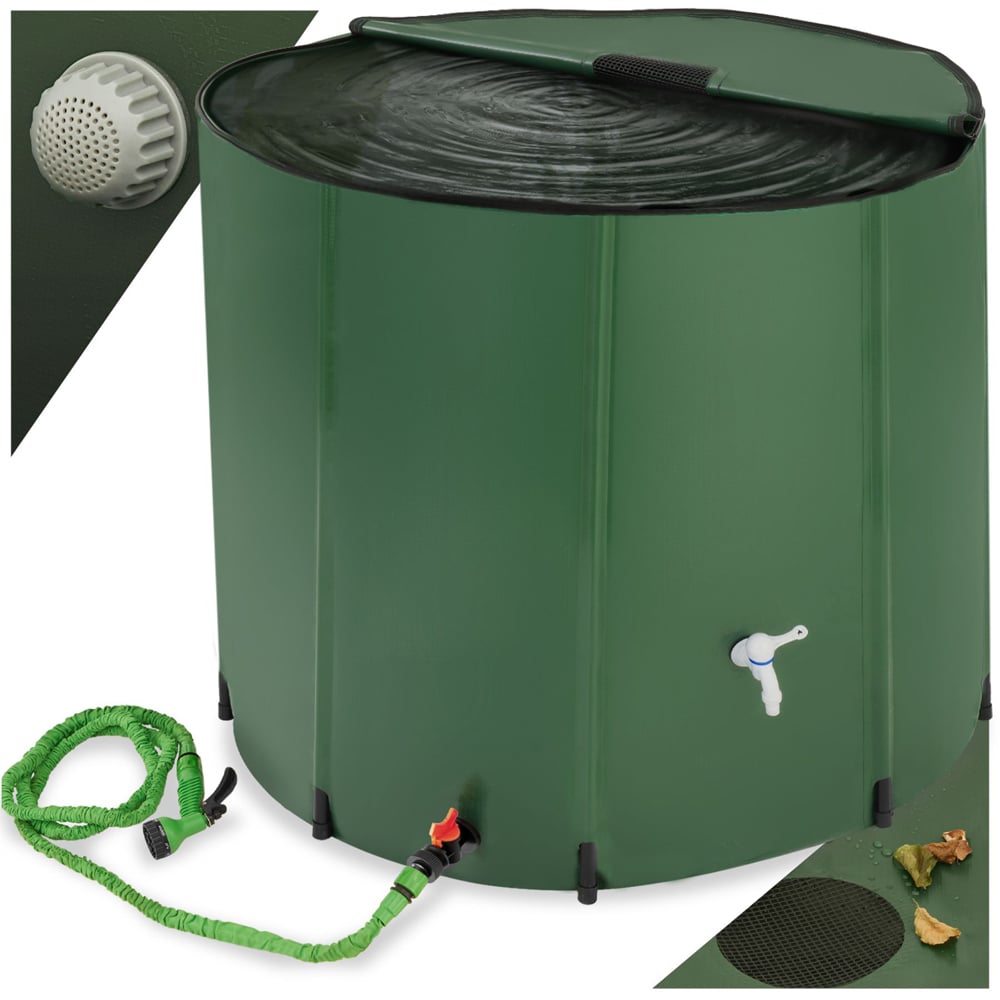 tectake 750L Green Water Butt Image 2