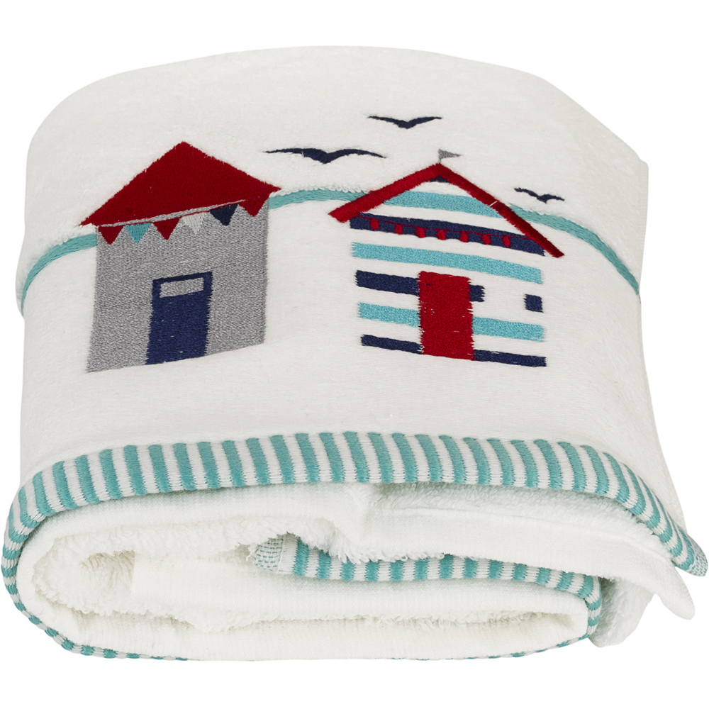 Bellissimo Beach Hut Turkish Cotton Green Towels Set of 6 Image 2