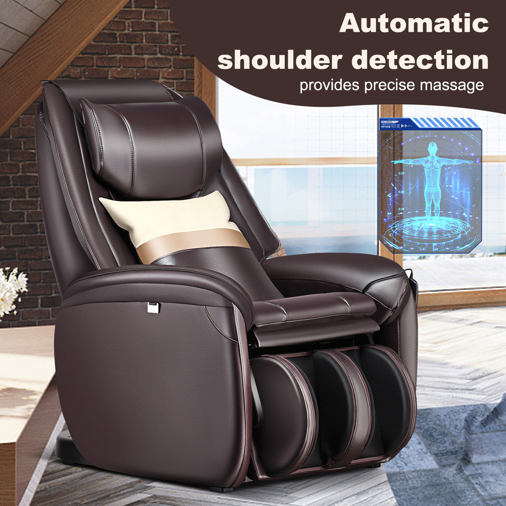 Costway Brown 3D Zero Gravity Massage Chair with Full Body Massage and Back Heater Image 5