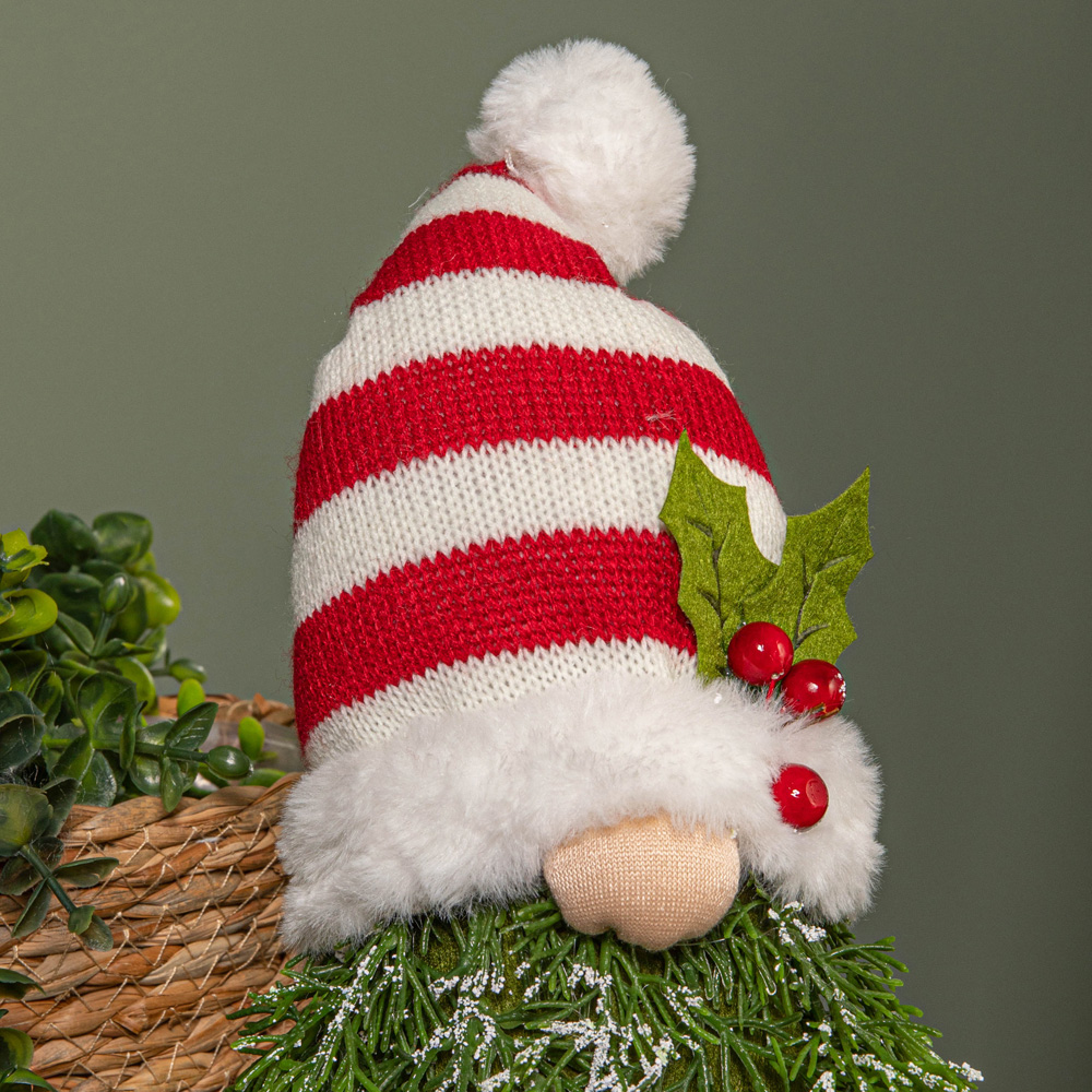 Samuel Alexander Red and White Striped Hat Sitting Gonk Christmas Decoration 31cm Image 4