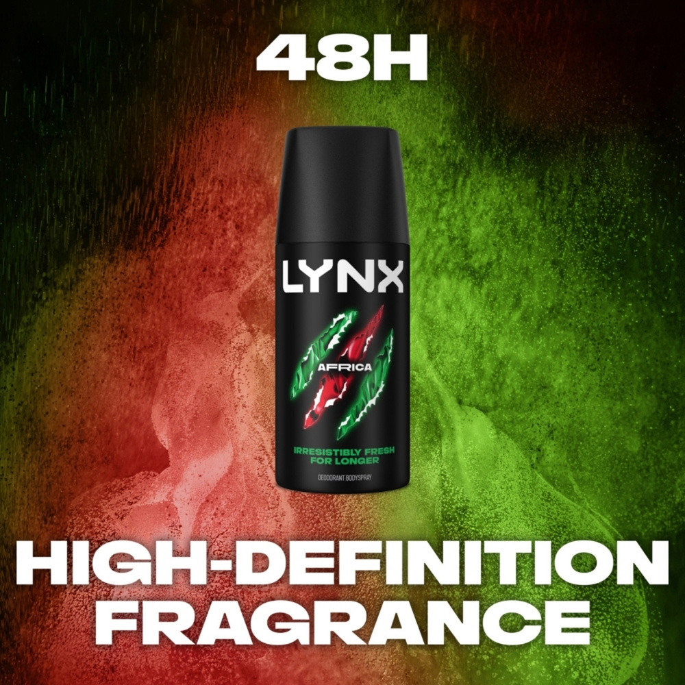 Lynx Africa Men's 48H Freshness Travel Size Deodorant Body Spray 35ml 6 Pack Image 7