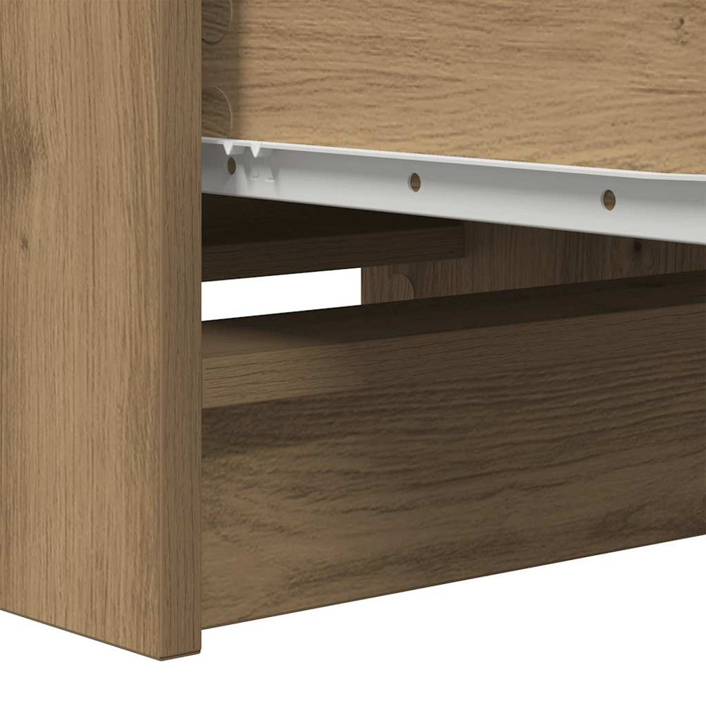 vidaXL 4 Drawer Artisan Oak Sideboard Image 9