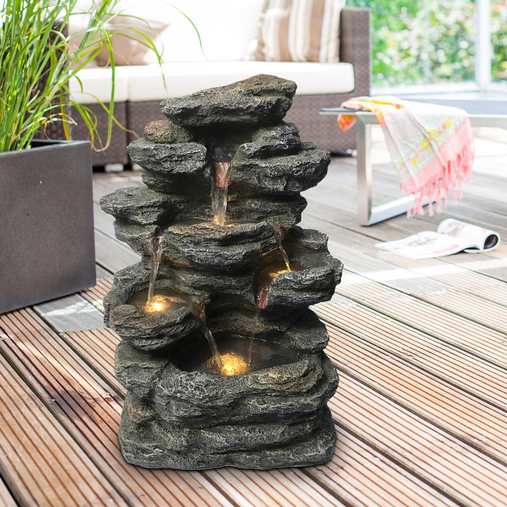 Heissner Rocky Waterfall with Lights Image 2