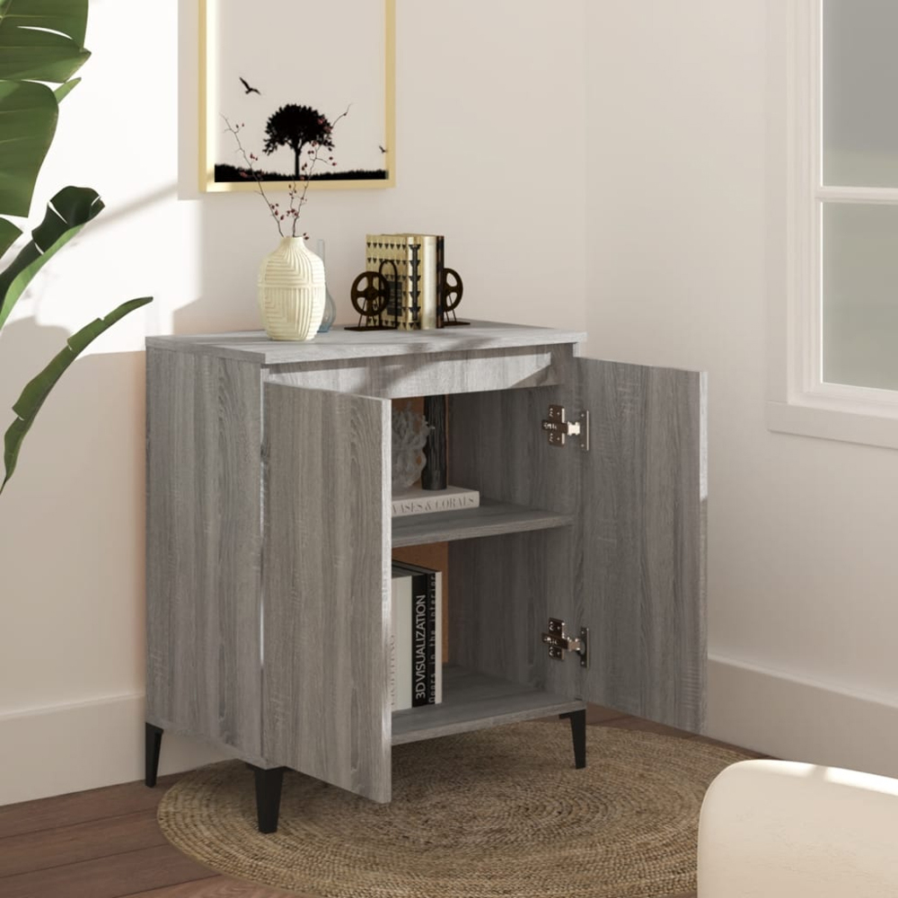 vidaXL 2 Door Grey Sonoma Sideboard Image 7