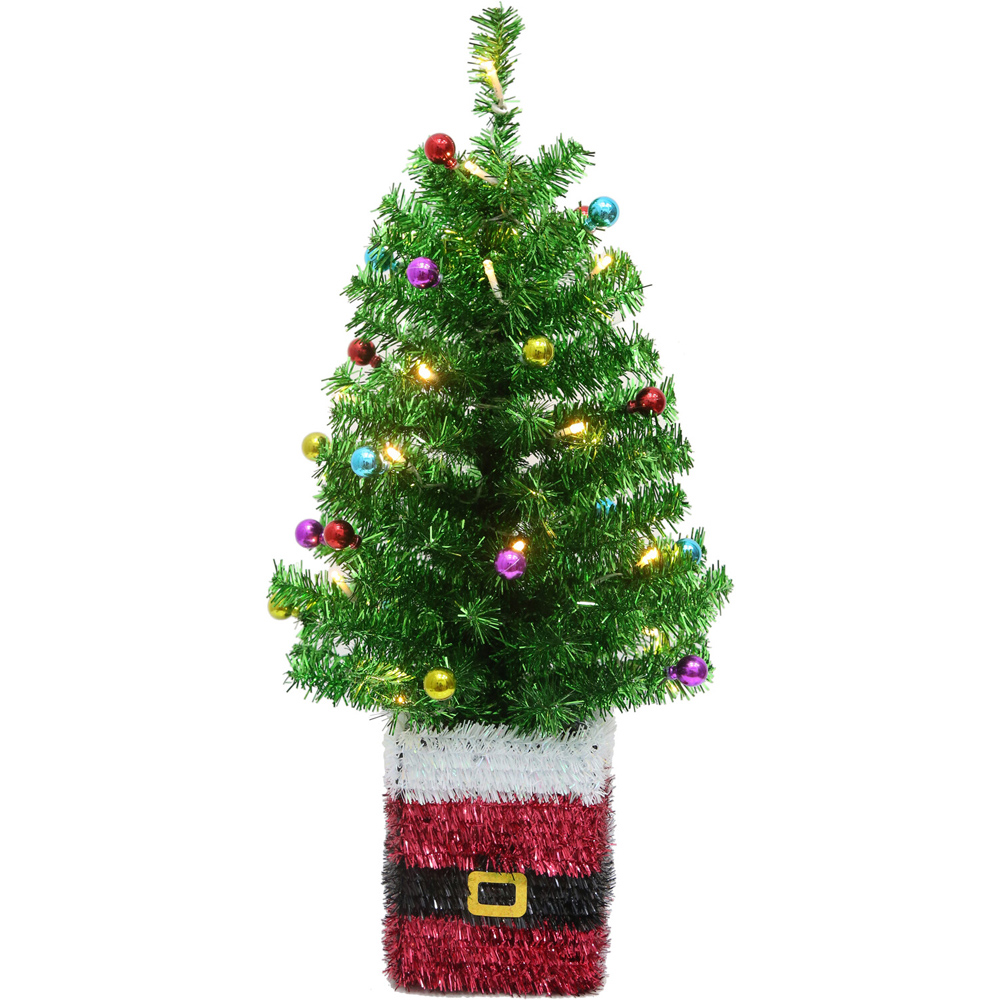 Tinsel Santa Base Tree Image 2