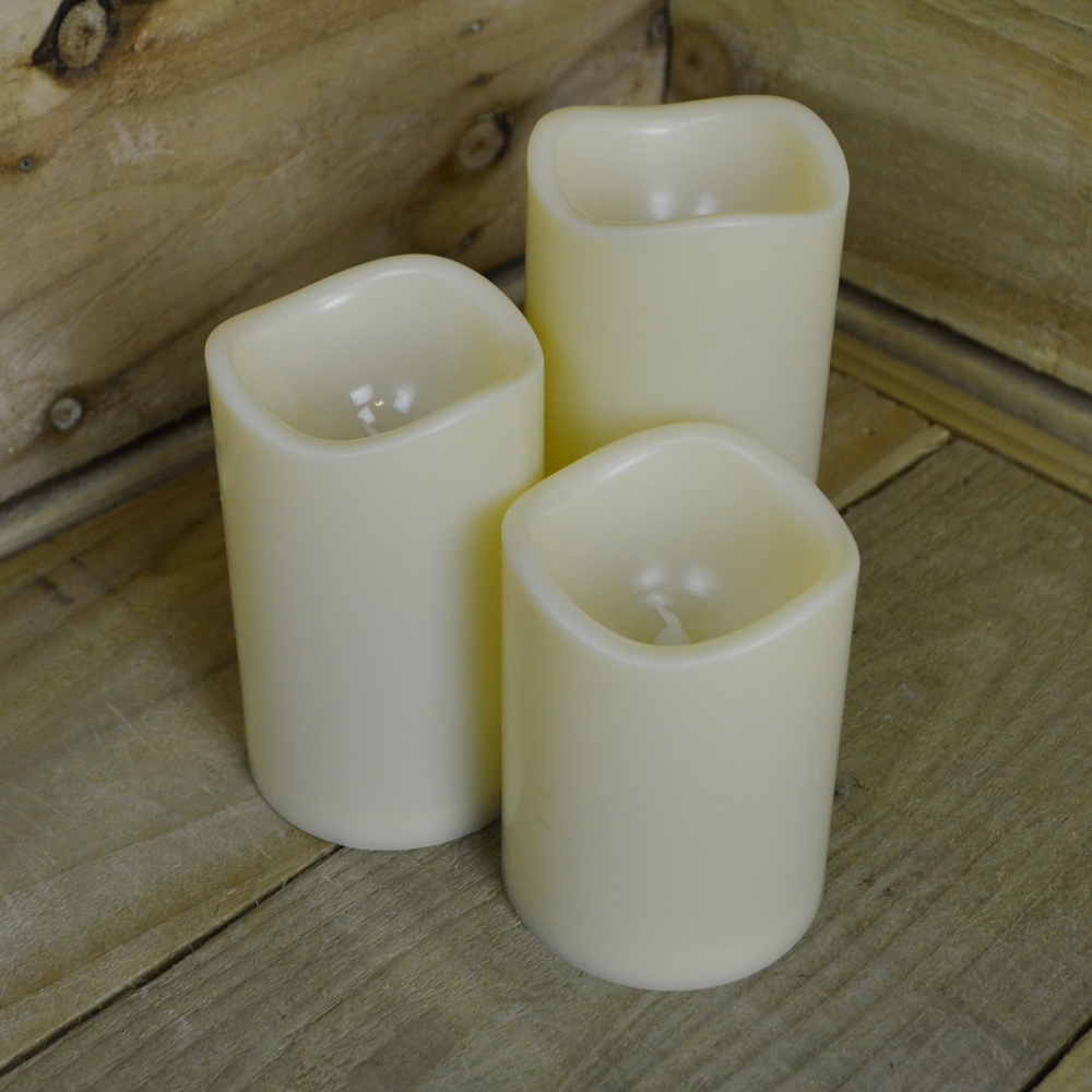 Samuel Alexander Premier Set of 3 Multi Pastel Colour Changing LED Candle Image 5