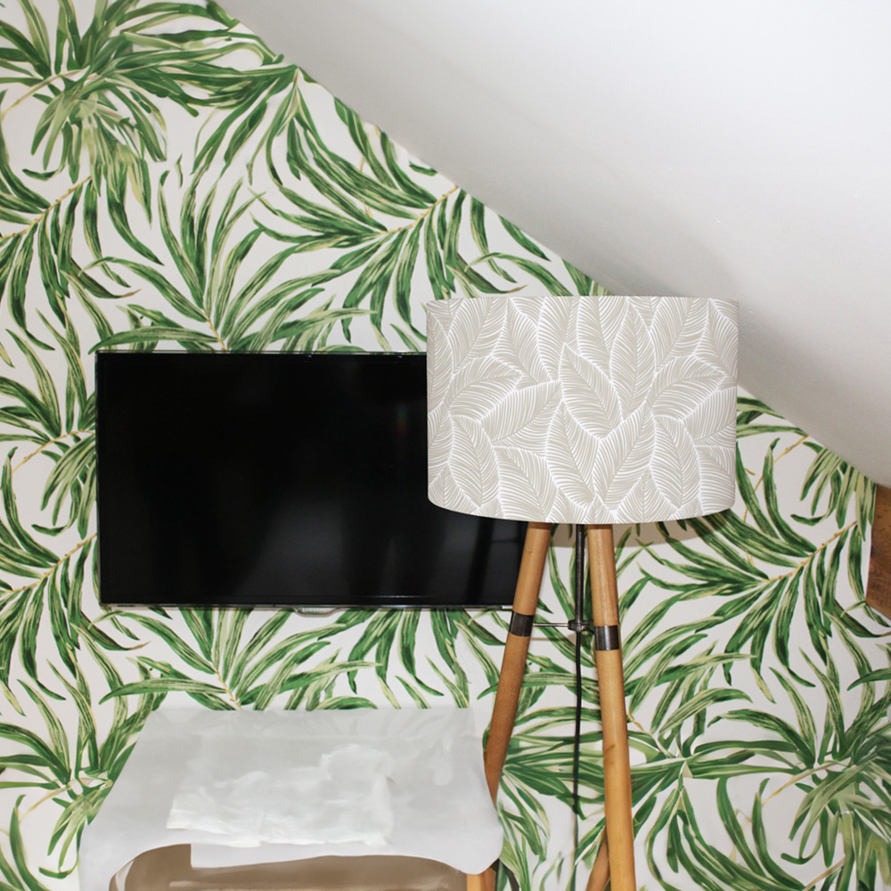 Benjamin Tate Design Small Beige Leaves Lamp Shade Image 2