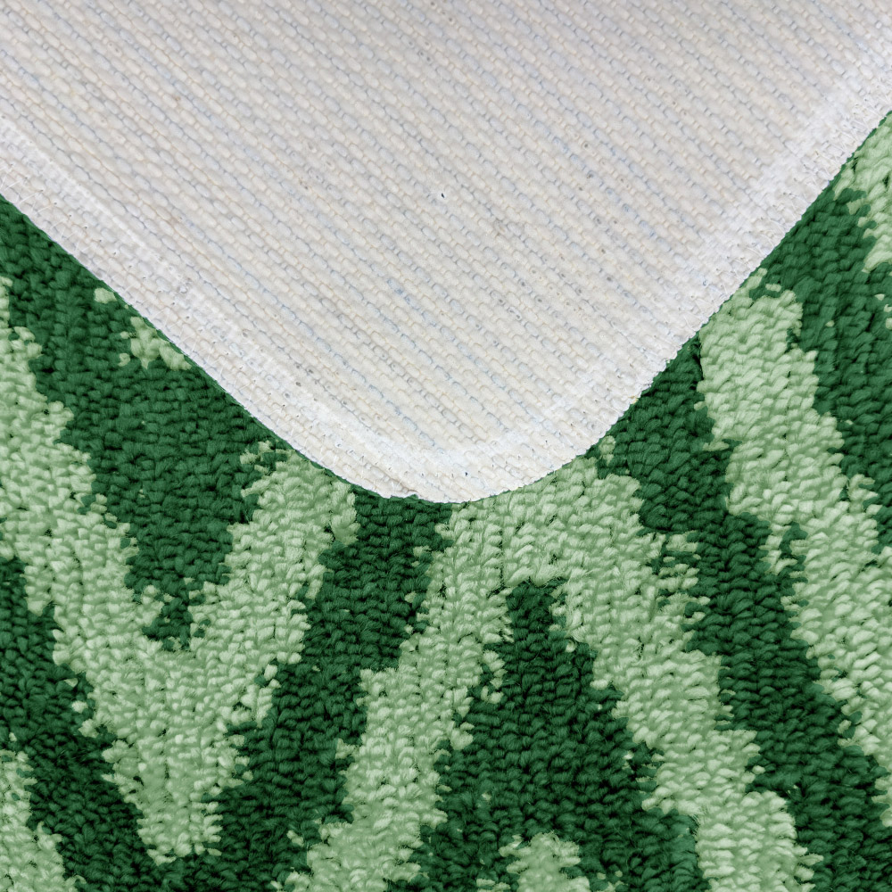 Velosso Chevron Stripe Emerald Bath Mat Set Image 5