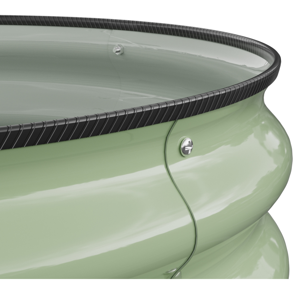 Living and Home Green Round Metal Raised Garden Bed with Open Bottom 60 x 30cm 2 Pack Image 5