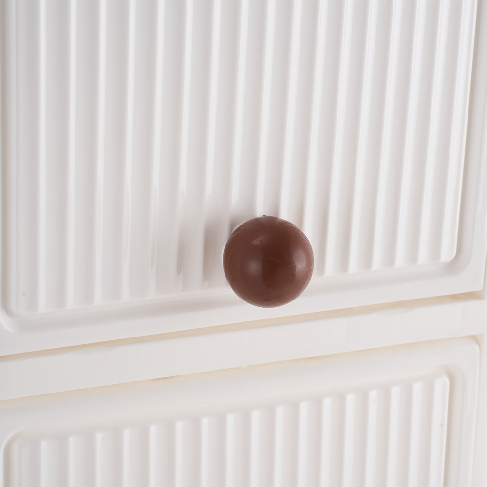 Living and Home 4 Shelf White Plastic Slim Storage Cabinet with Wheels Image 4