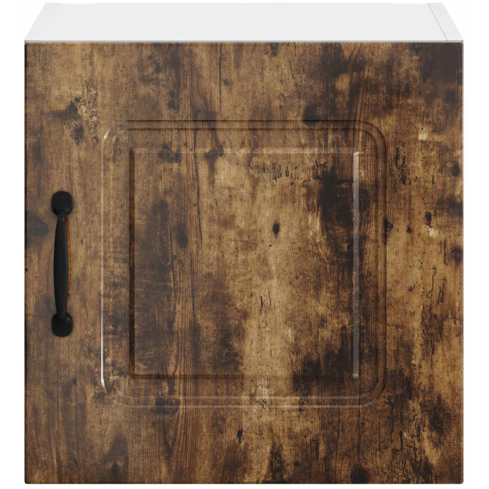 vidaXL Kalmar Single Door Smoked Oak Wall Mounted Square Kitchen Cabinet Image 4