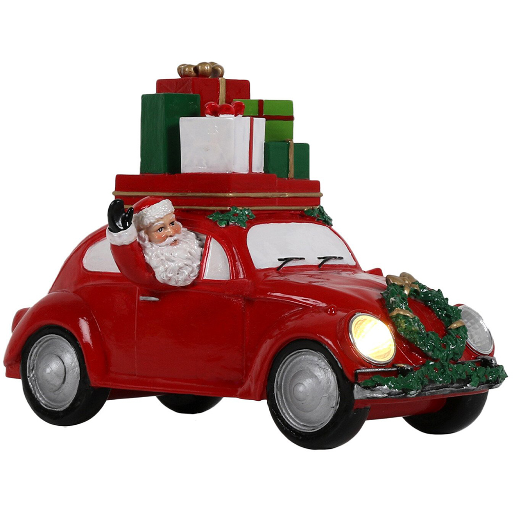 Santa in Car LED Ornament Image 1