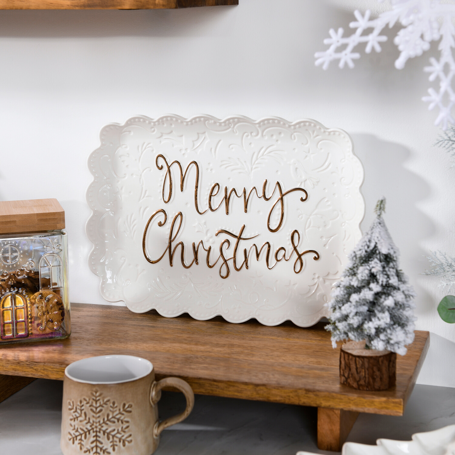 Merry Christmas Platter White Image 2