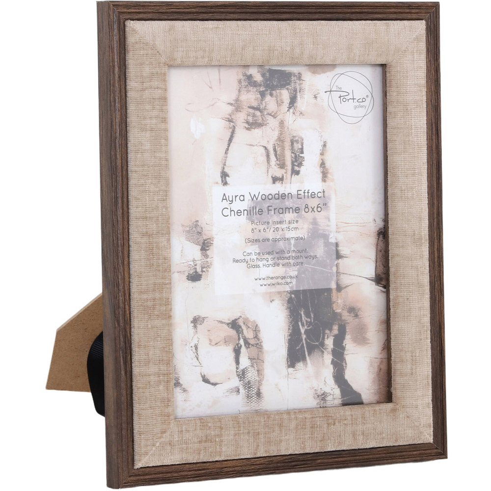 Ayra Wooden Effect Chenille Photo Frame 6 x 8 inch Image 4