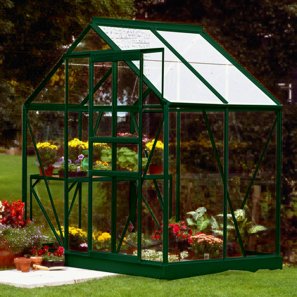 Vitavia Venus 2500 Green Aluminium Frame 6 x 4ft Toughened Glass Greenhouse Image 2