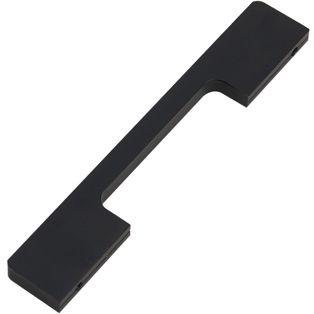 Living and Home Matte Black Minimalist Trapezoid Metal Furniture Handle 15cm Image 4