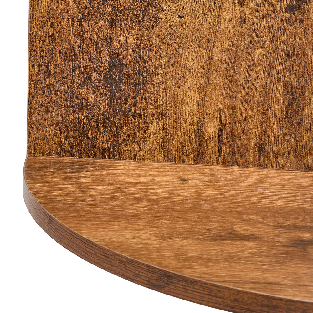 Living and Home 2 Shelf Dark Wood Wall Mounted Corner Shelf Image 5