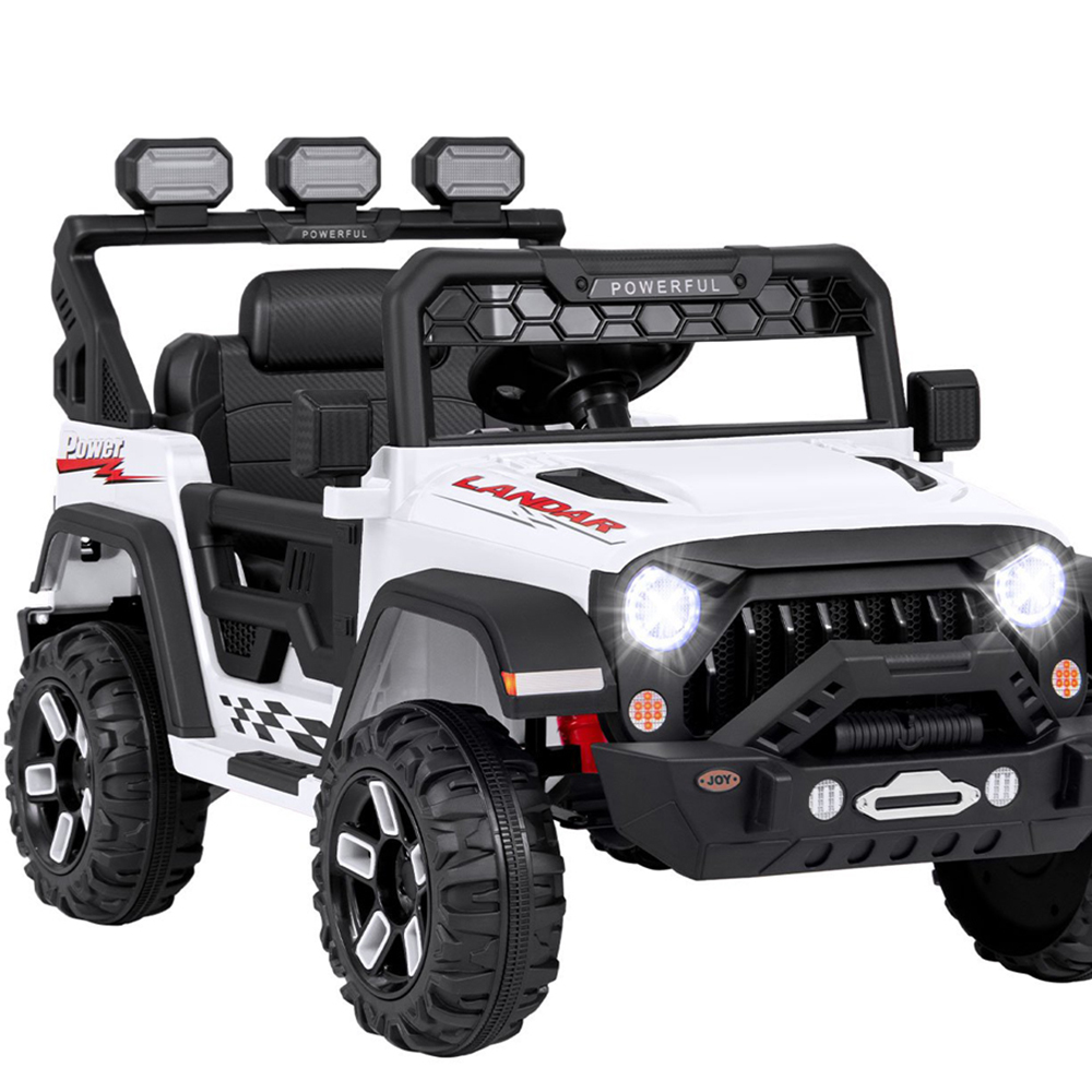 Costway Kids White Ride On Truck with Remote Control and Wireless Connection 12V Image 4