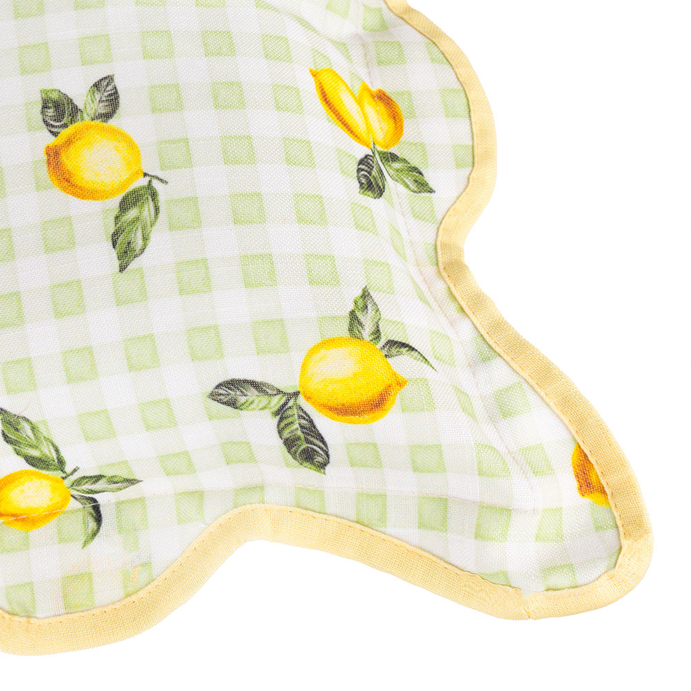 Furn Fruits Green Lemons Gingham Check Cushion 45 x 45cm Image 5