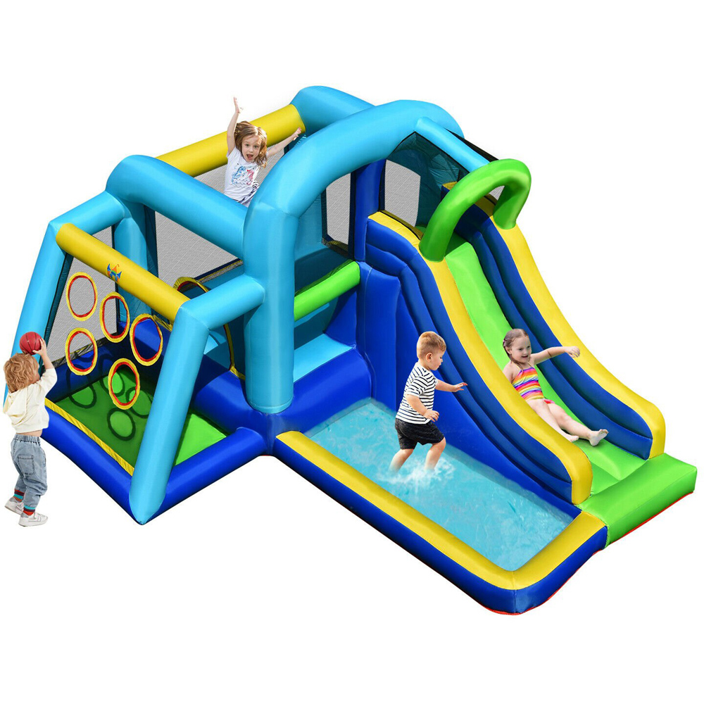 Costway Inflatable Bouncy Castle with Slide and Ball Pit Image 3