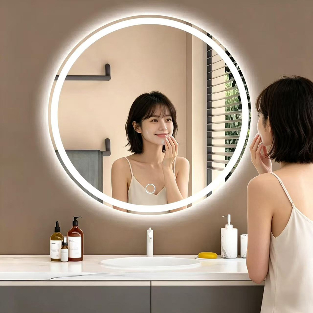 Gr8 Home LED Anti-Fog Touch Dimmable Round Wall Mounted Bathroom Mirror 60cm Image 3