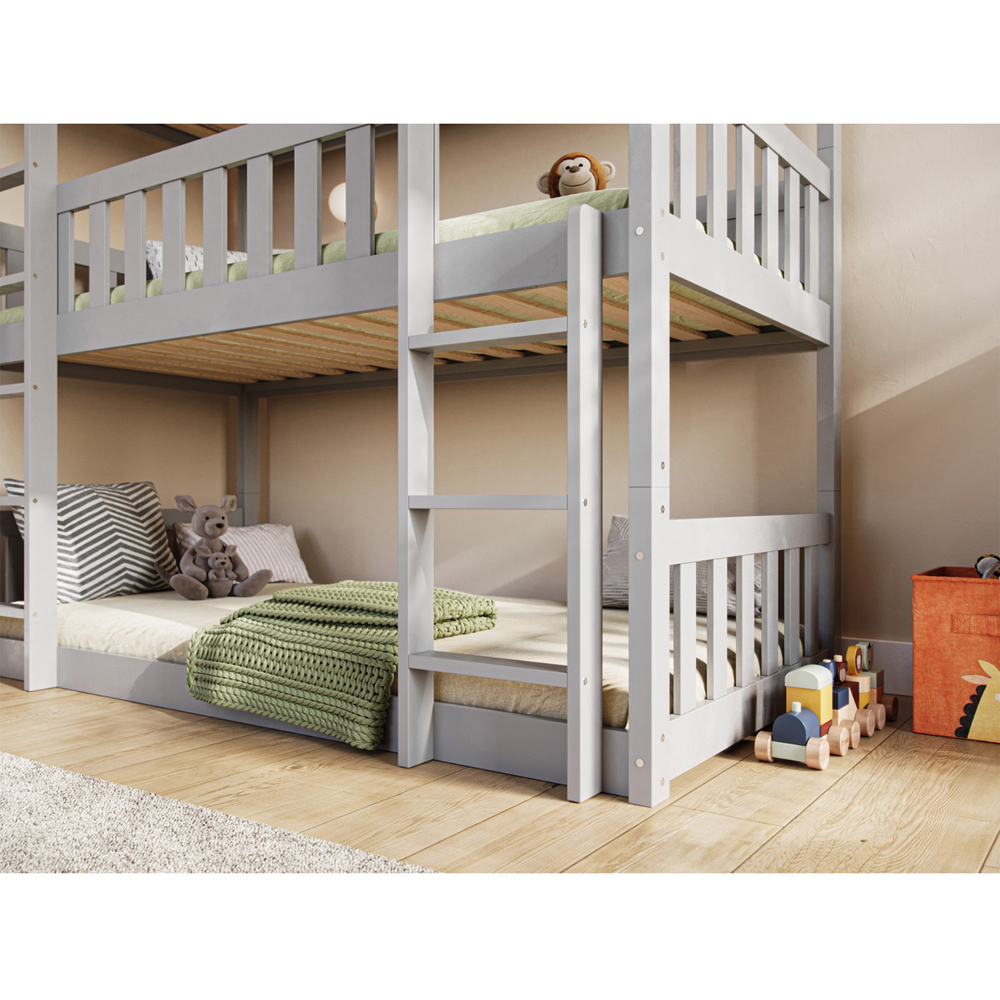 Flair Bea Grey Triple High Wooden Bunk Bed Image 3