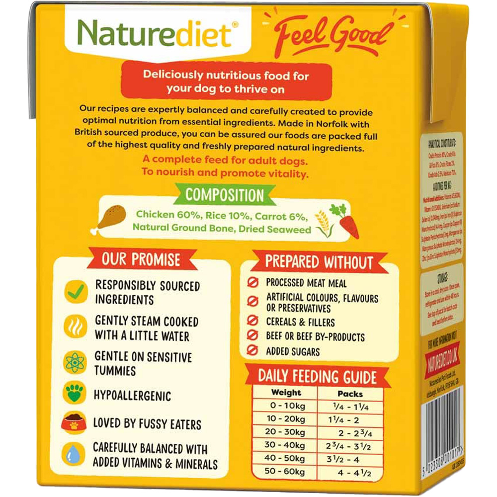 Naturediet Feel Good Chicken Dog Food 390g Image 2