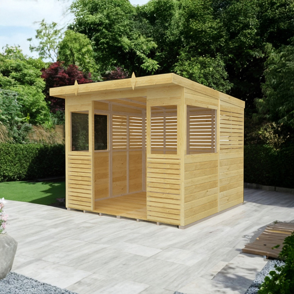 DIY Sheds 8 x 8ft Pressure Treated Tongue and Groove Timber Outdoor Kitchen Shelter Image 2