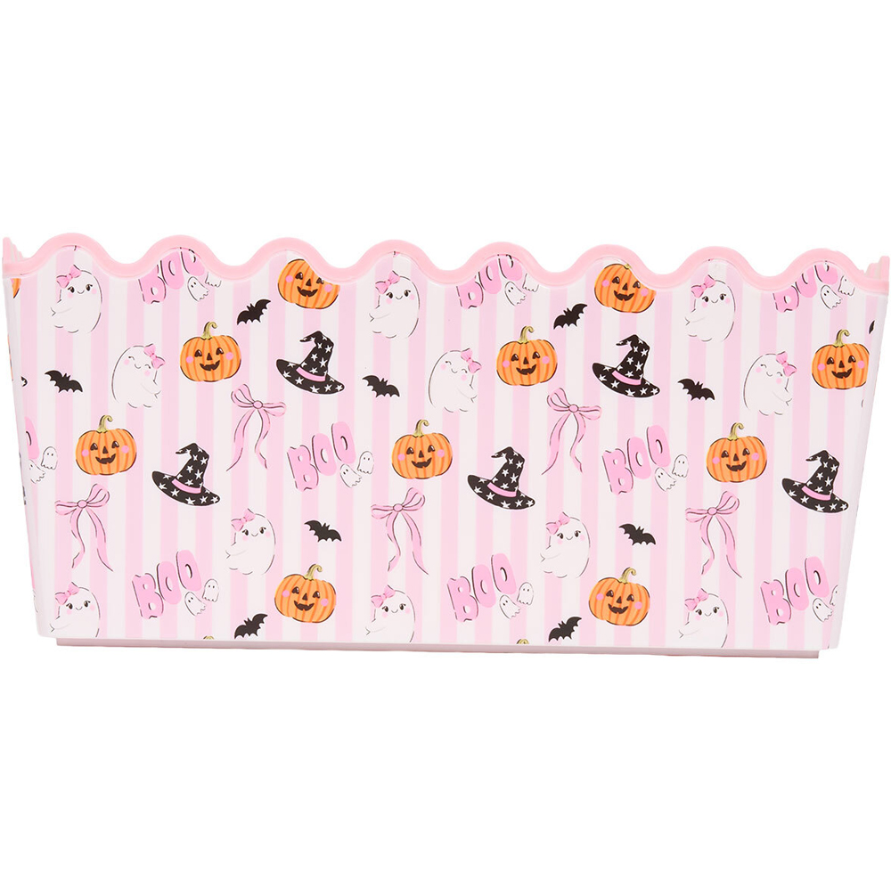 Halloween Wave Printed Storage Basket Pink Image 3