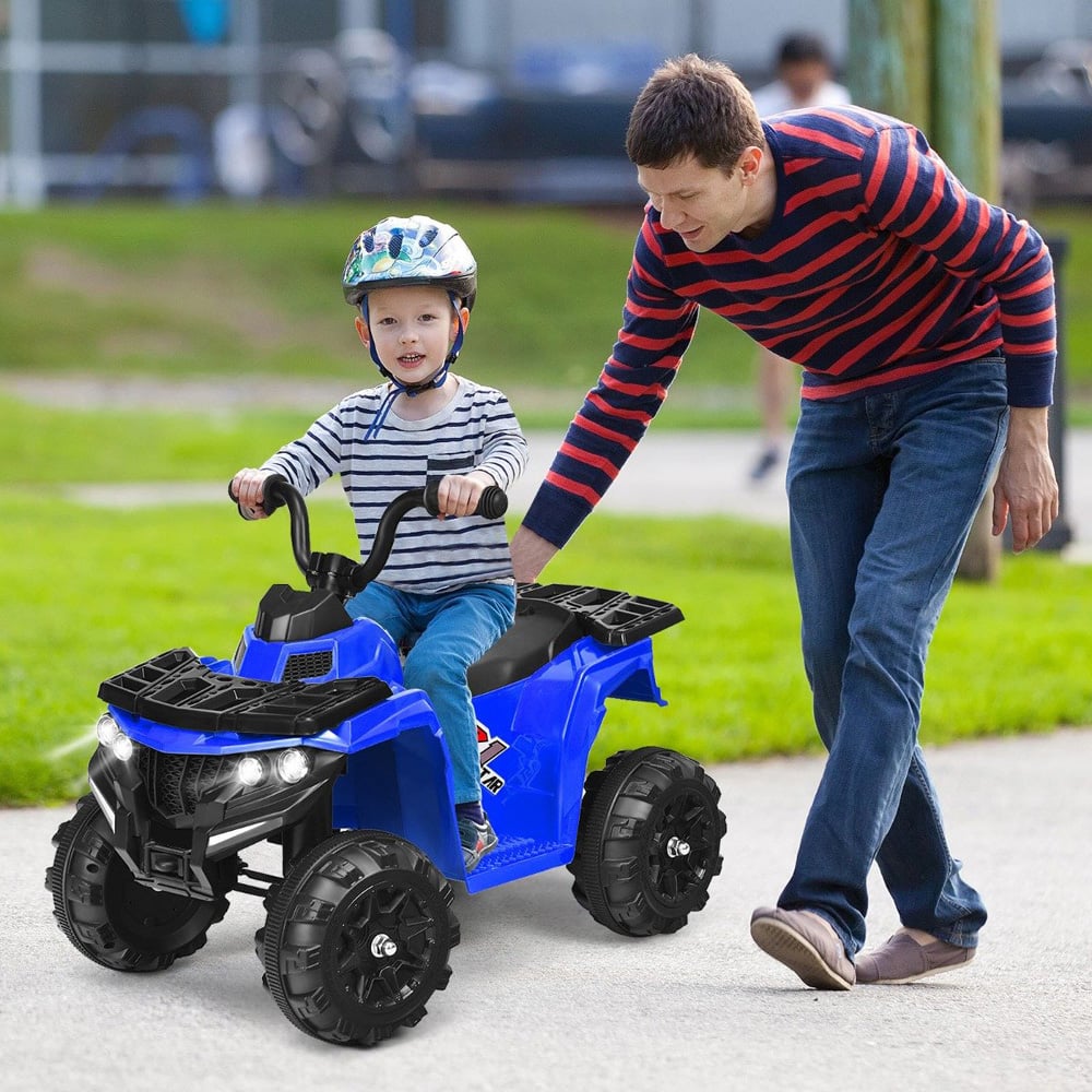 Costway Kids Blue All Terrain Electric Quad Bike with MP3 Image 2