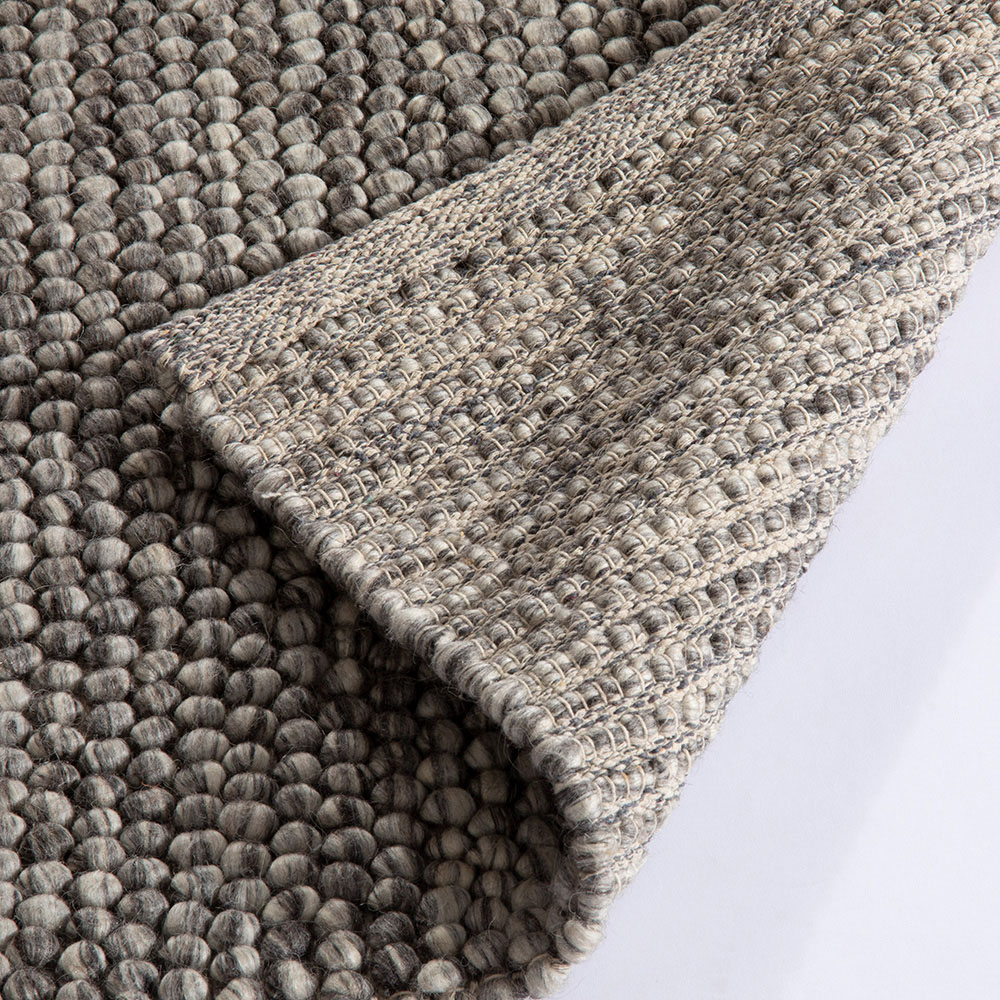 Esselle Home Delilah Grey Mottled Wool Pebble Rug 200 x 290cm Image 5