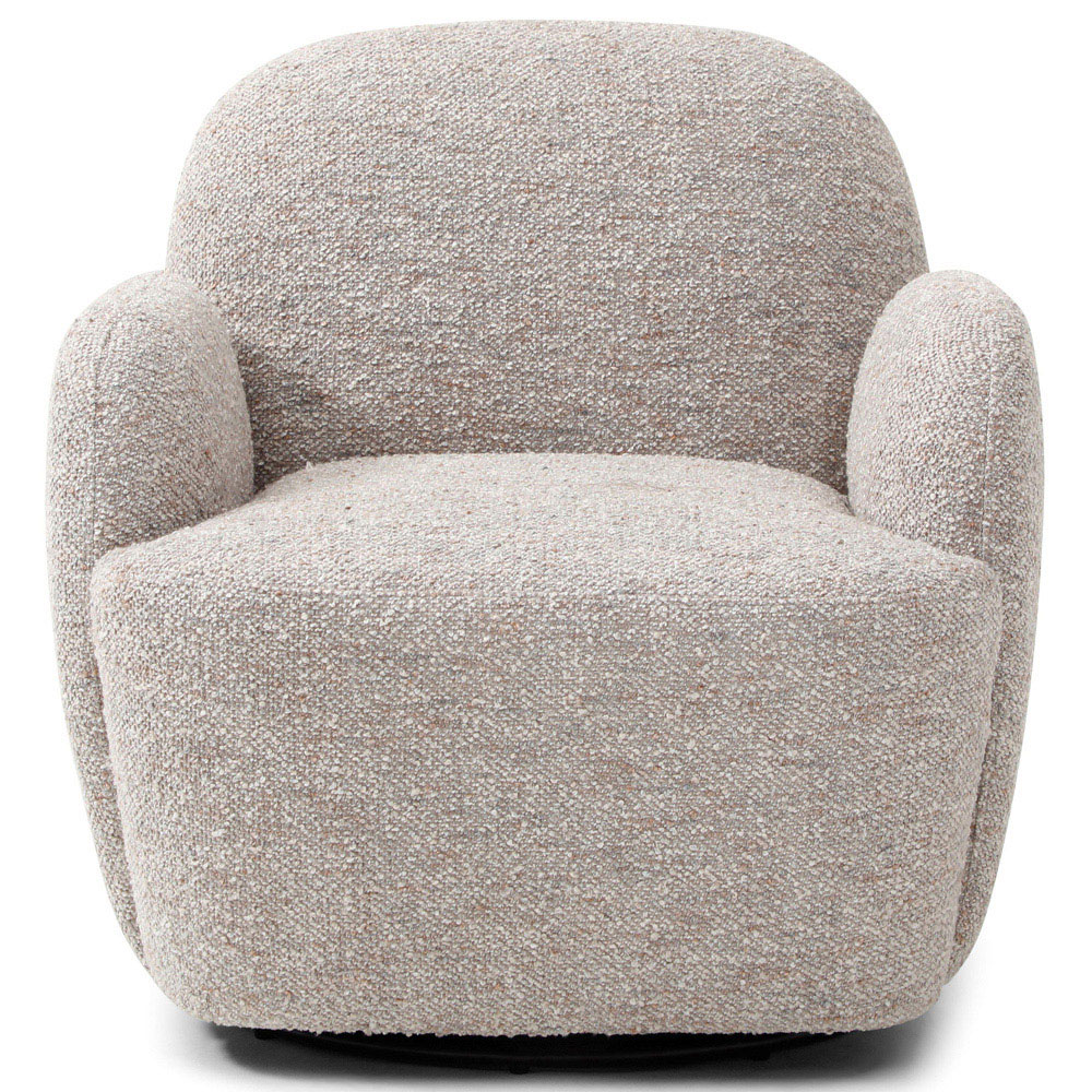 Mabel Natural Boucle Swivel Armchair Image 2