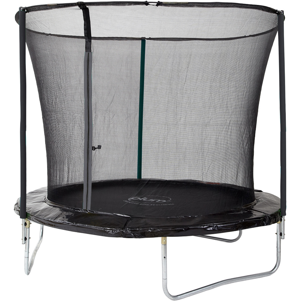 Plum Play Black 8ft Fun Springsafe Trampoline and Enclosure Image 1