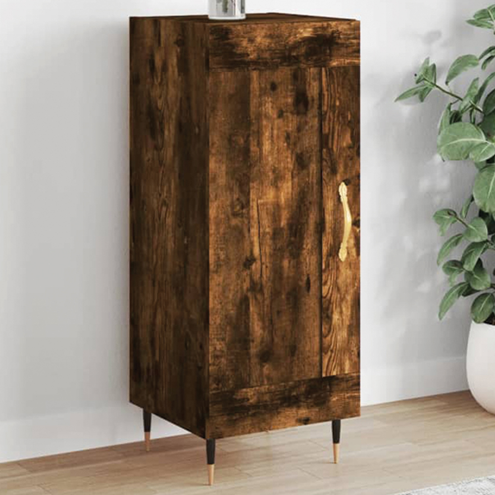 vidaXL 2 Door 3 Shelf Black and Brown Sideboard Image 1
