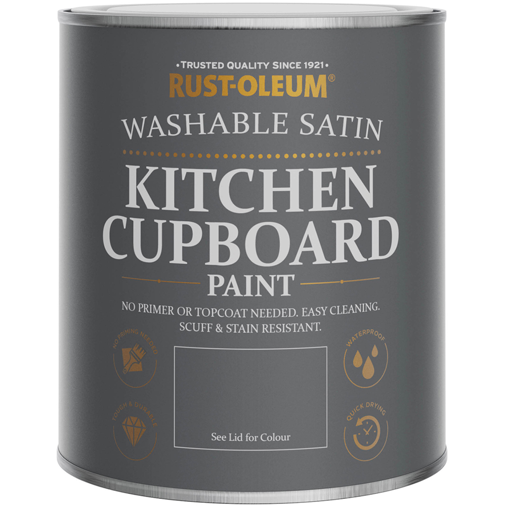 Rust Oleum Kitchen Cupboard Porcelain Washable Satin Paint 750ml Wilko