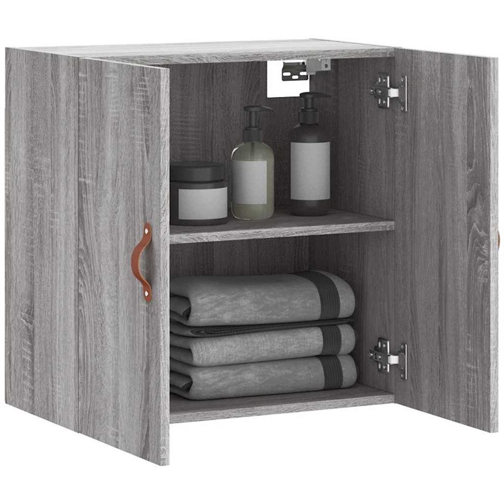 vidaXL 2 Door Grey Sonoma Oak Wall Cabinet Image 4