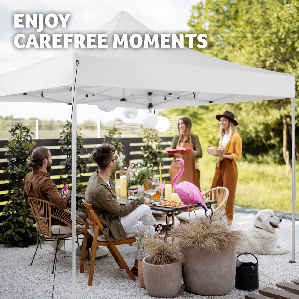tectake Olivia 3 x 3m White Aluminium Frame Gazebo Image 8