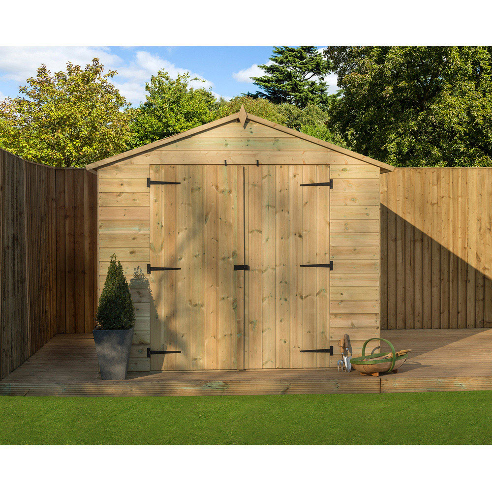 Empire Sheds 9500 8 x 10ft Double Door Tongue and Groove Apex Garden Shed Image 4