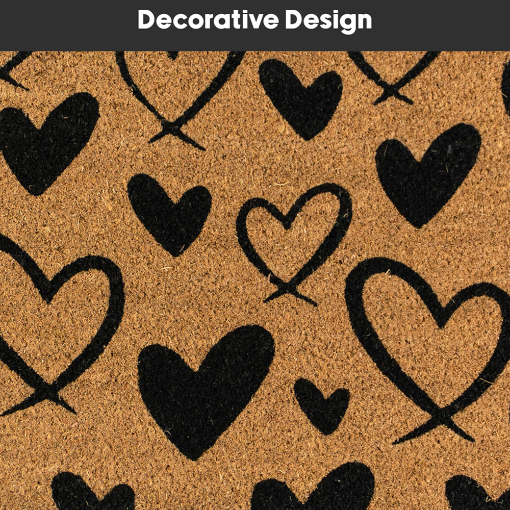 JVL Hearts Coir Latex Backed Door Runner 40 x 120cm Image 8