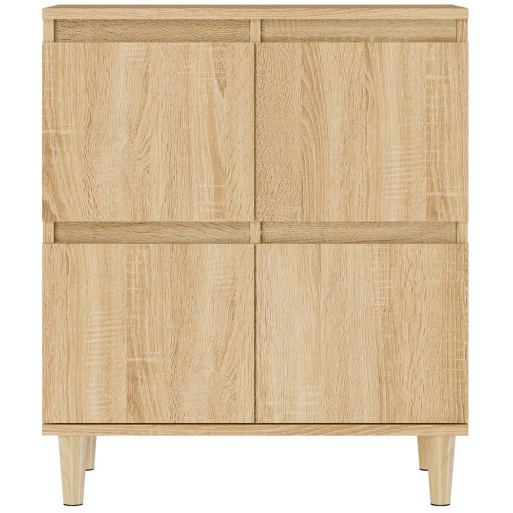 vidaXL 4 Door Sonoma Oak Sideboard Set of 3 Image 6
