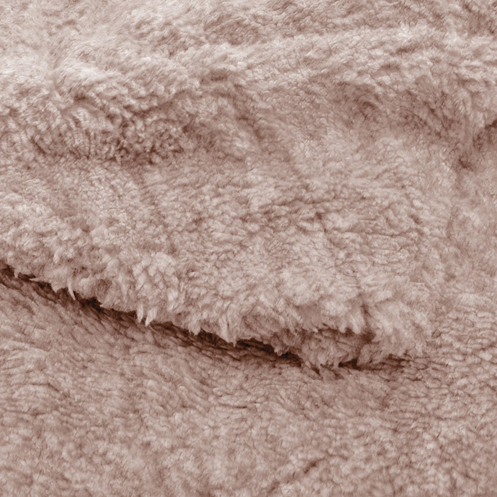 Velosso Double Blush Marl-Effect Teddy Fleece Duvet Cover Set Image 5