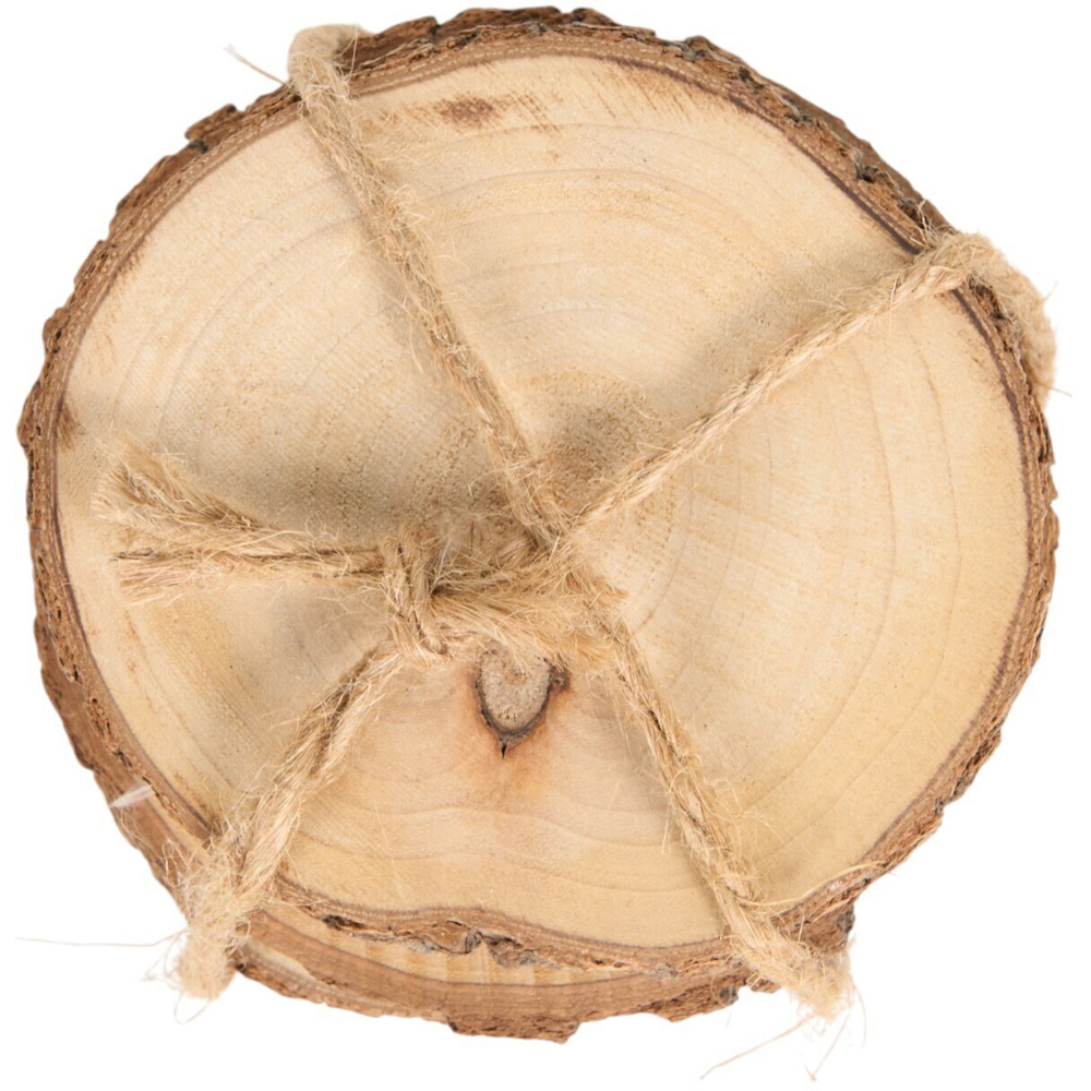Set of 4 Fir Wood Coasters Natural Image 3
