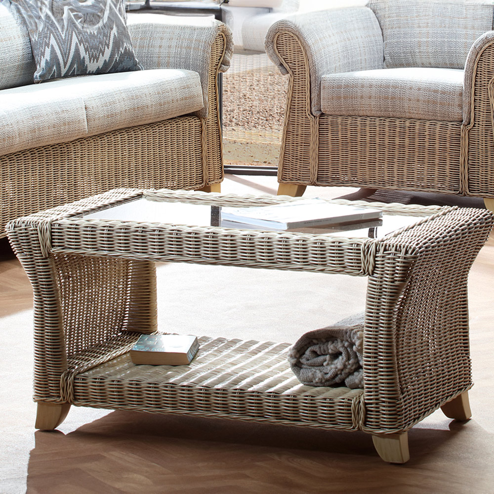 Desser Clifton Natural Rattan Coffee Table Image 1