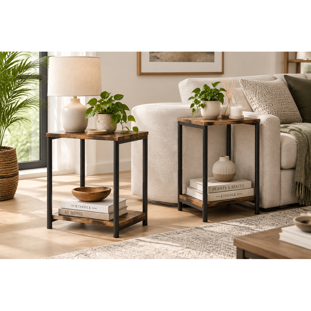 Modcraft Single Shelf Side Table Set of 2 Image 3