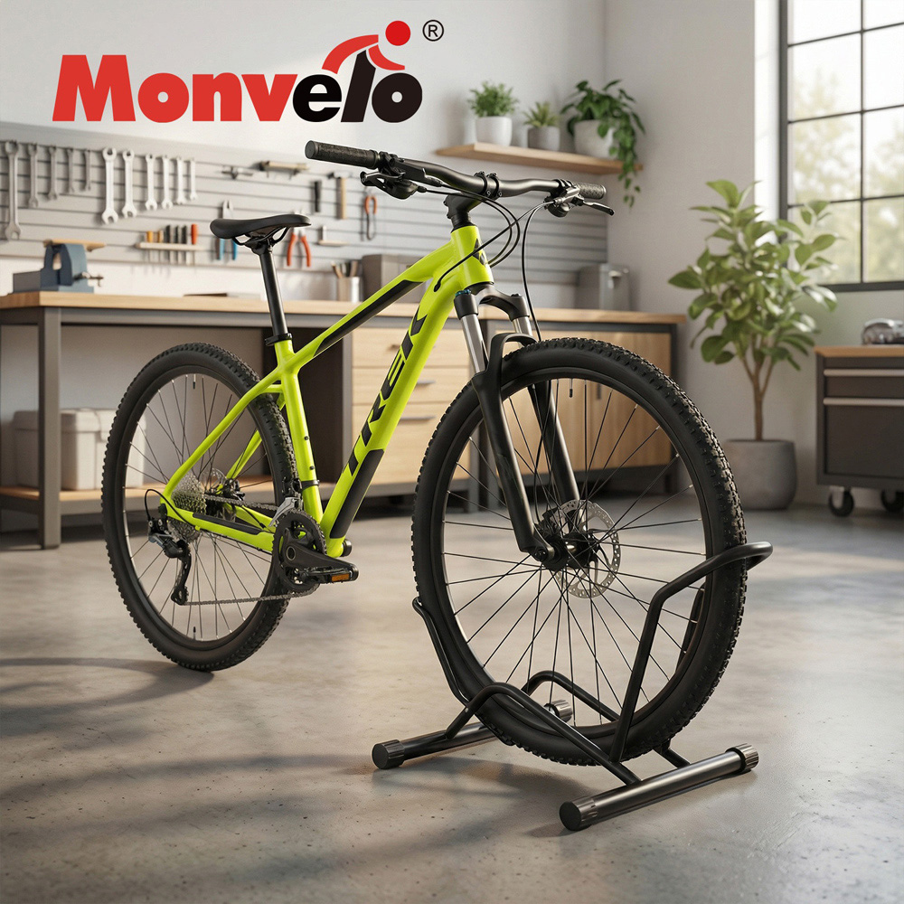 Monvelo Black Carbon Steel Adjustable Indoor Floor Bike Rack Image 8