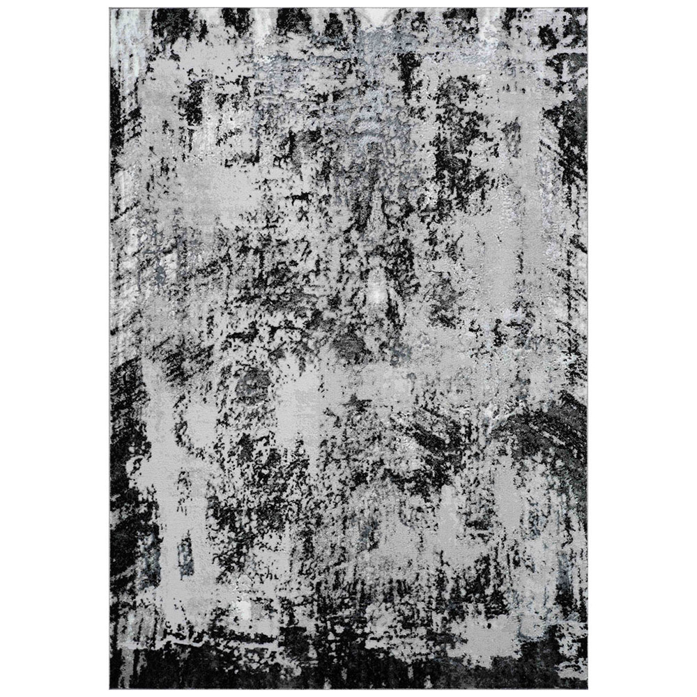 Desire Rugs Serenity Black Abstract Acrylic Rug 80 x 150cm Image 1